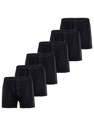 YOURBASICS Boxershort 6er Pack in Schwarz