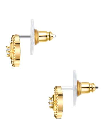 Lulu & Jane Ohrstecker gelbgold Perlmutt in gelbgold