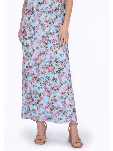 Usha Women Skirt in blue multicolor