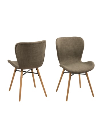 ebuy24 Esszimmerstuhl Bali Braun 2er Set
