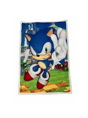 Sonic Sonic Sherpa-Kuscheldecke Perfekte Wärme für kalte Tage, 150 x 100 cm in Blau