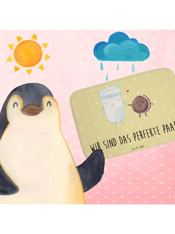 Mr. & Mrs. Panda Badvorleger Milch Keks mit Spruch in Gelb Pastell
