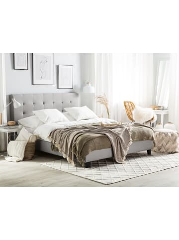 Beliani Doppelbett LA ROCHELLE in Grau - (W) 170 x (H) 108 x (L) 218 cm