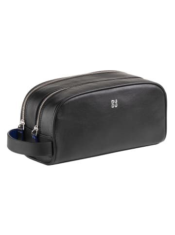 DuDu Thani Kosmetiktasche Leder 21 cm in schwarz