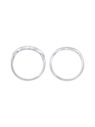 Elli Ring 925 Sterling Silber Ring Set in Silber