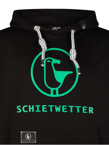 SCHIETWETTER SCHIETWETTER Hoodie Logoprint Michael in black/neongreen