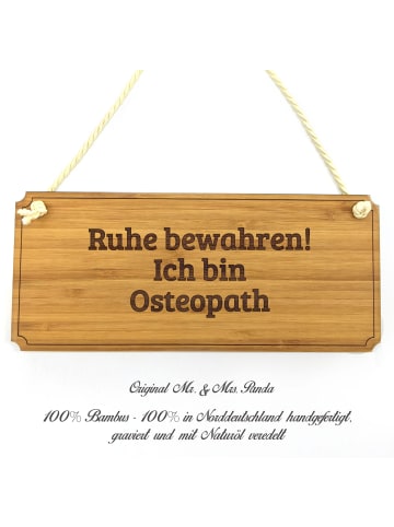 Mr. & Mrs. Panda Türschild Osteopath mit Spruch in Keine Angabe
