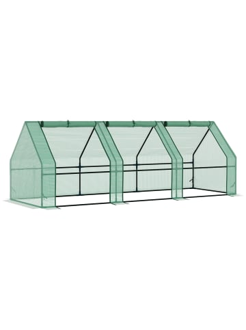 Outsunny Mini Gewächshaus 180L x 90B x 90H cm Grün