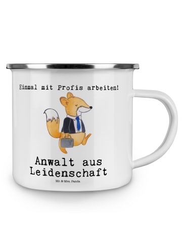Mr. & Mrs. Panda Trinkbecher Anwalt Leidenschaft mit Spruch in Weiß