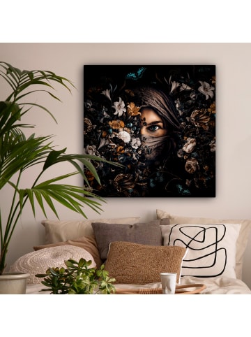 MuchoWow Leinwand Bilder Blumenporträt