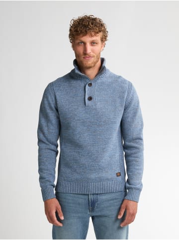 Petrol Industries Melierter Pulover Logan in Blau