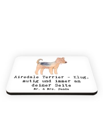 Mr. & Mrs. Panda whiteboardmagnet Airedale Terrier mit Spruch in Weiß