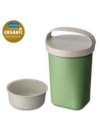 koziol BUDDY 0,7 * - Snackpot mit Einsatz und Deckel 700ml in nature leaf green