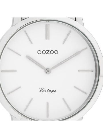 Oozoo Armbanduhr Oozoo Vintage Series silber mittel (ca. 38mm)