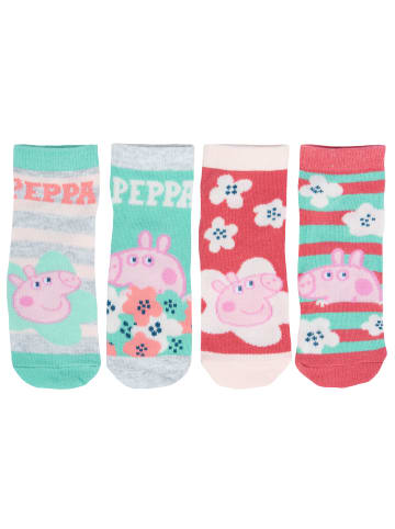 United Labels 4er Pack Peppa Wutz  Sneakersocken in Mehrfarbig