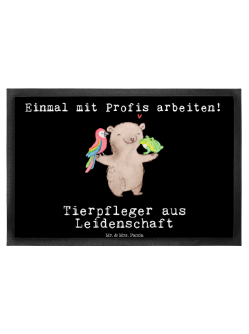 Mr. & Mrs. Panda Schmutzmatte Tierpfleger Leidenschaft mit Spruch in Schwarz