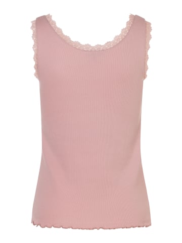 More & More Rippentop mit Spitzenkante in dusty rose