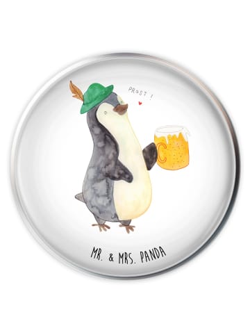 Mr. & Mrs. Panda Waschbecken Stöpsel Pinguin Bier ohne Spruch in Weiß