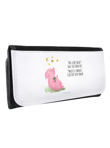 Mr. & Mrs. Panda Damen Geldbörse Schwein Glück mit Spruch in Weiß