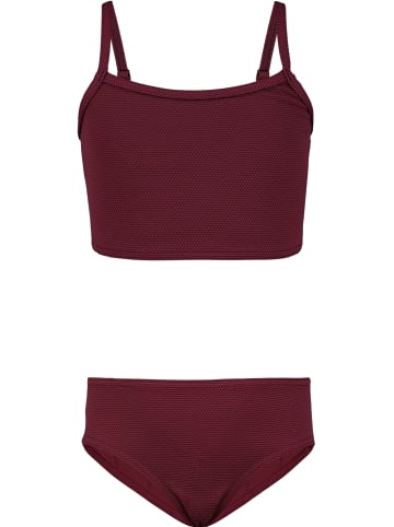 Aquarti Mädchen Bikini Set Zweiteilig Bikinislip Bustier in rotbraun