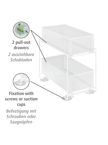 Wenko Schubladenregal Gioma Weiß, Schubladenregal Mod. Gioma Weiß, Küchenschrank Organizer Mod. Gioma, Weiß in Weiß