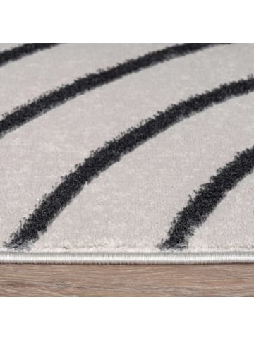 KADIMA DESIGN Teppich Kurzflor Abstrakt Wohnzimmer in Grau