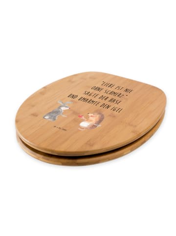 Mr. & Mrs. Panda Toilettendeckel Hase Igel mit Spruch in Braun