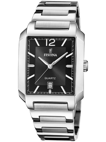 Festina Herrenuhr Rechteckig Schwarz