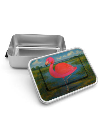 Mr. & Mrs. Panda Brotbox Flamingo Classic Design ohne Spruch in Weiß