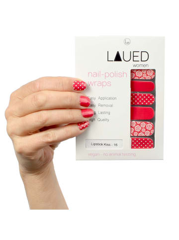 VARGU LAUED vegane Nagelfolien solid red in Lipstick Kiss