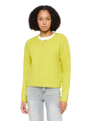CARTOON Strick-Cardigan mit Rundhalsausschnitt in Neon Yellow