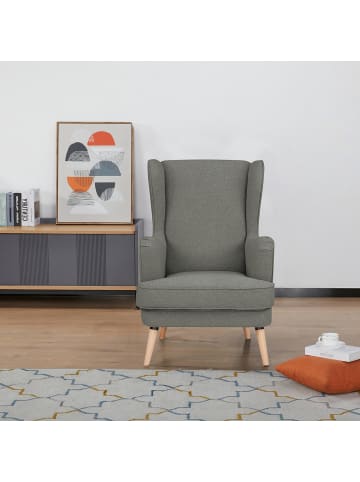 home24 Ohrensessel Limeri in Grau