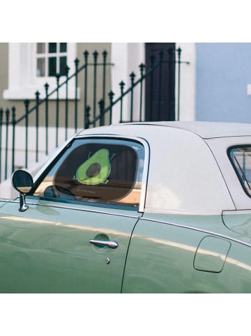 Mr. & Mrs. Panda Auto Sonnenschutz Avocado Glücklich ohne Spruch in Schwarz