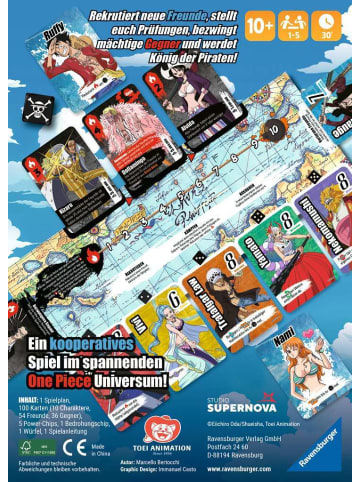 Ravensburger Kartenspiel One Piece Nakama - Gesellschaftsspiel & Brettspiel ab 10 Jahre 10-99 Jahre in bunt