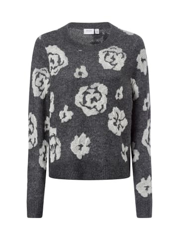 Vila Strickpullover VISiya in grau weiß - 0001