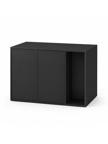 relaxdays Katzenschrank in Schwarz - (B)72 x (H)50 x (T)50 cm