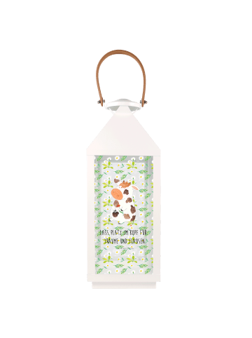 Mr. & Mrs. Panda Laterne Kuh mit Spruch in Transparent