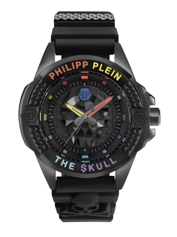 Philipp Plein Quarzuhr The $kull Schwarz in schwarz