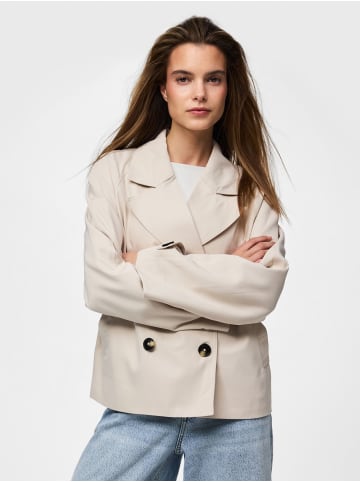 Pieces Trenchcoat in Silver Gray