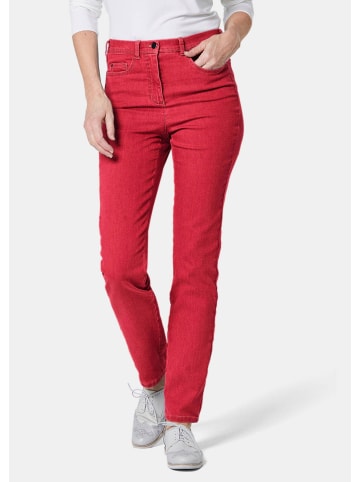 GOLDNER Kurzgröße: Damen Jeans Slim Fit LOUISA, Stretch in rot