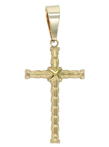 Adeliás Unisex Anhänger – Kreuz Kreuzanhänger aus Edelstahl in gold