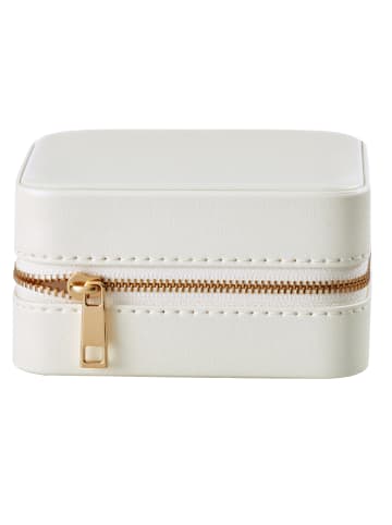 SONGMICS Schmuckkasten Gisella in Wolkenweiß - (B)11.4 x (H)5.5 x (T)11.4 cm