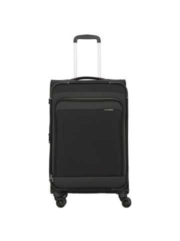 D&N Travel Line 9504 4 Rollen Trolley M 67 cm mit Dehnfalte in black