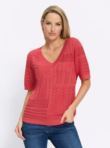 Heine Kurzarmpullover in grapefruit