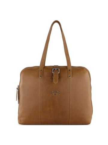 KLONDIKE 1896 Gold Charles Aktentasche Leder 37 cm Laptopfach in cognac