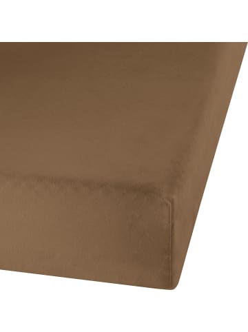 Erwin Müller Biber Spannbettlaken Garmisch in braun