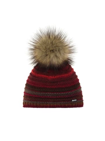 Eisbär Mütze mit Bommel Mikata Lux in Rot