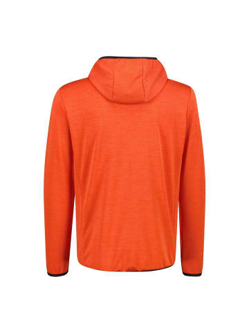 Kapuzensweatjacke in orange mel