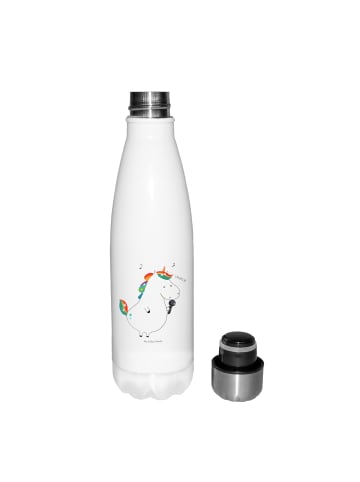 Mr. & Mrs. Panda Thermos Einhorn Sänger ohne Spruch in Weiß