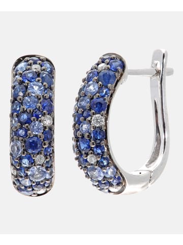 Diamant L'éternel Ohrringe aus 375 Weißgold mit Diamant mit Saphir